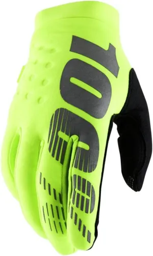 100% BRISKER Cold Weather Motocross & Mountain Bike Gloves - Warm Winter MTB & MX Powersport Racing Protective Gear