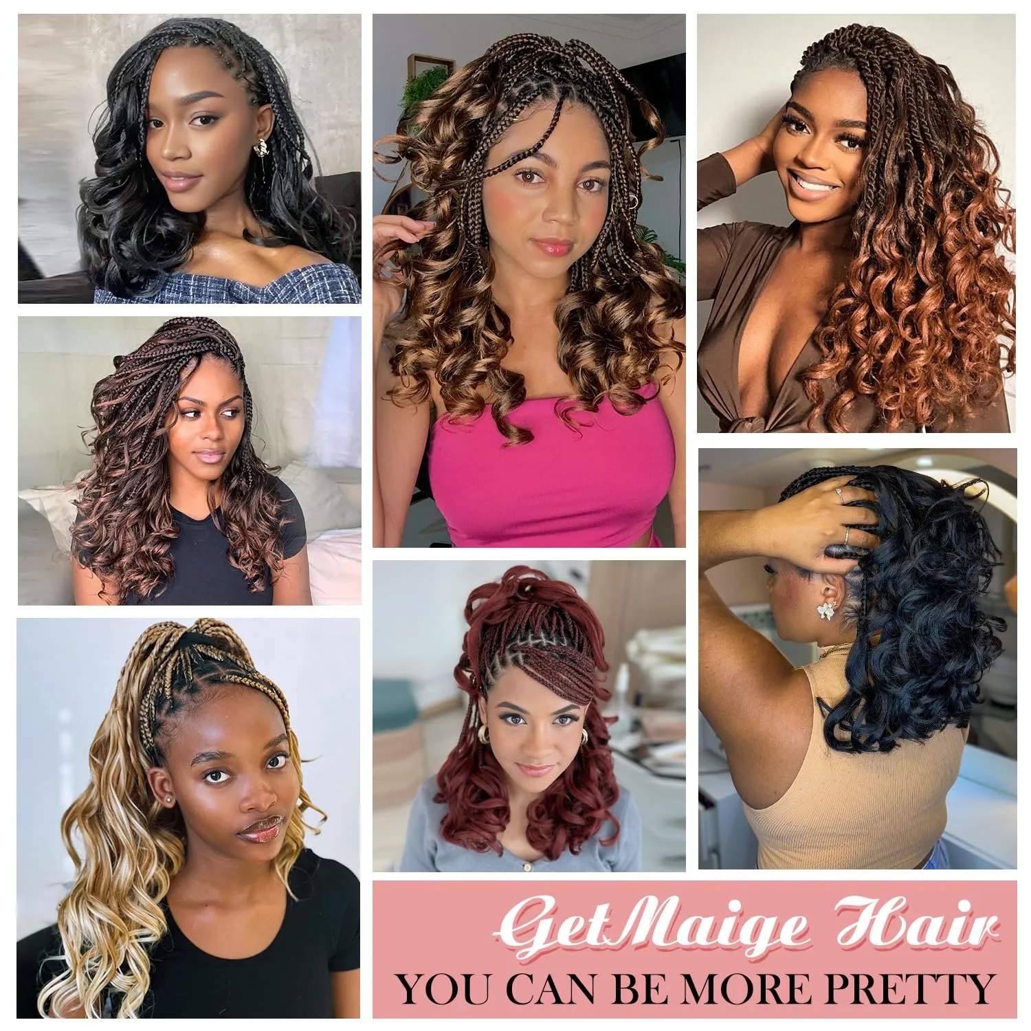 12 Inch French Curls Braiding Hair Extensions 40g/Pack Blonde Pre Stretched Spiral Curly Braids Curly Ends Synthetic Hair For Women (12 Inch,8 Packs,OT1B/33/30)