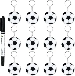 12 Pcs Baseball Acrylic Keychain bulk with 1 Black Marker for DIY Sports Party Favor