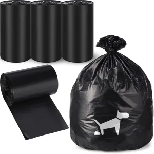 150 Pcs Dog Waste Bags Dog Poop Large Leak Proof Bags 26"x 33" pet Waste Station Can Liners Heavy Duty Pet trash Bin Liner Bag for Walking Poop Station Dispensers, 3 Rolls of 50(Black)
