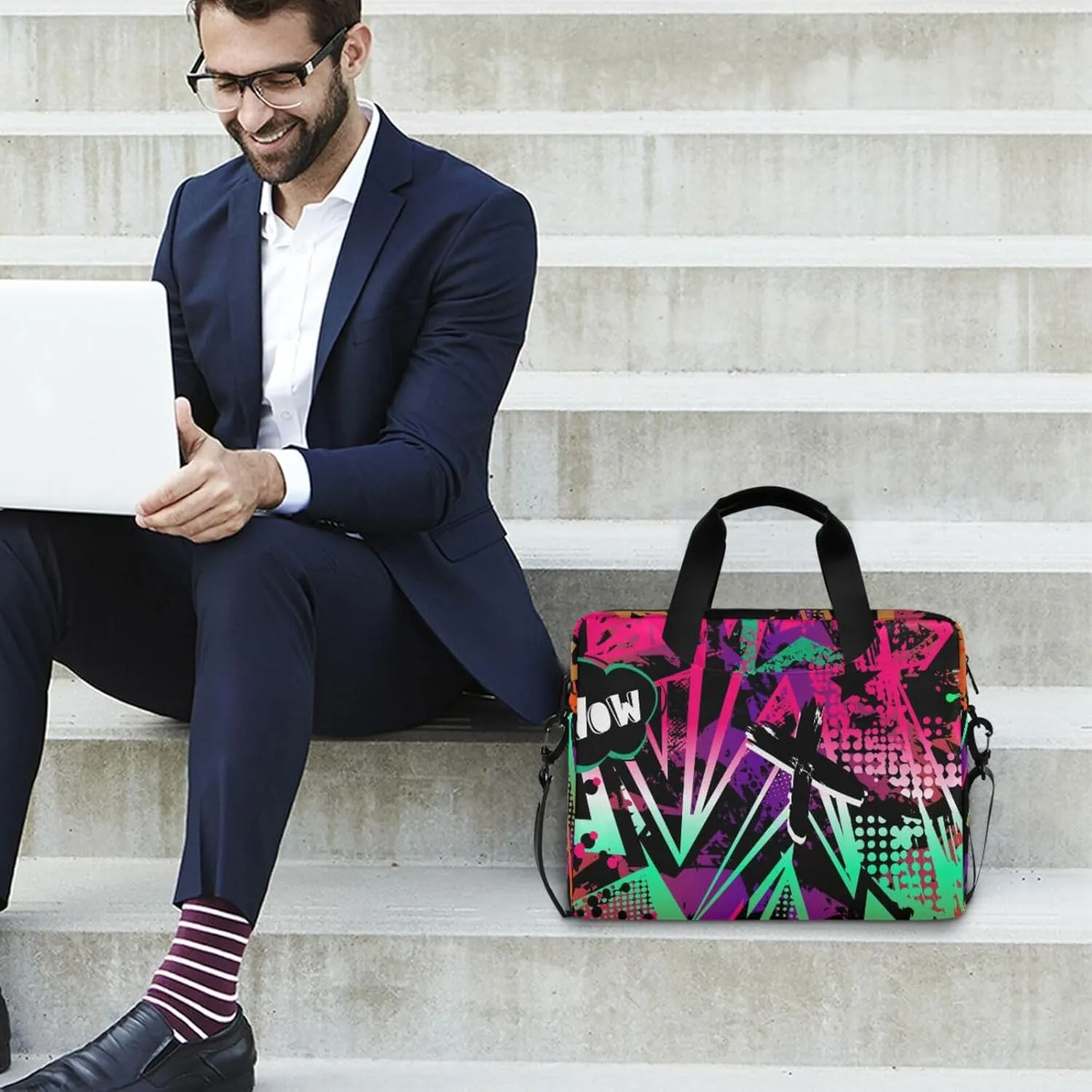 16 inch Laptop Bag Messenger Shoulder Bag for Laptop or Tablet Sleek Durable & Non-Slip Multicolor 1