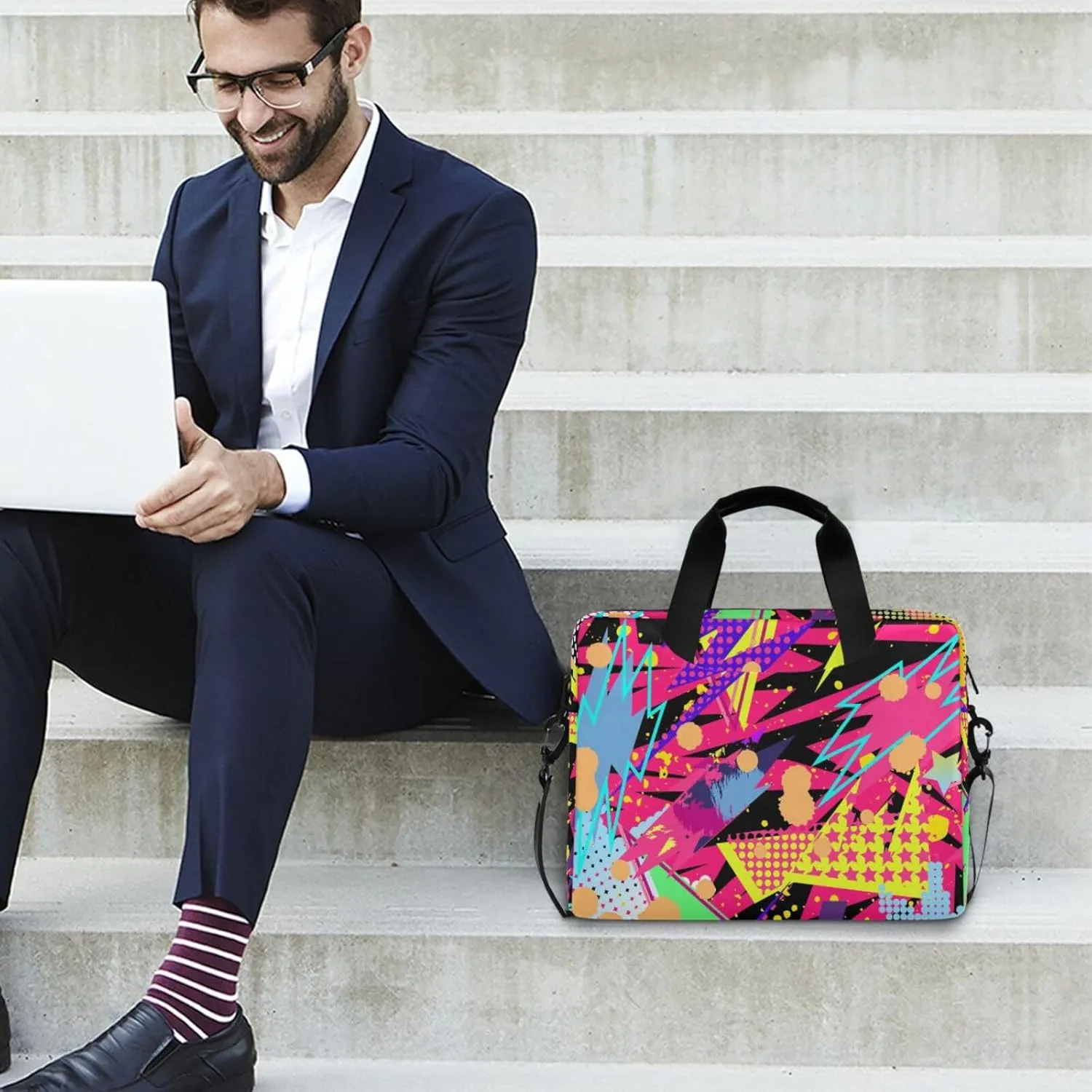 16 inch Laptop Bag Messenger Shoulder Bag for Laptop or Tablet Sleek Durable & Non-Slip Multicolor 1