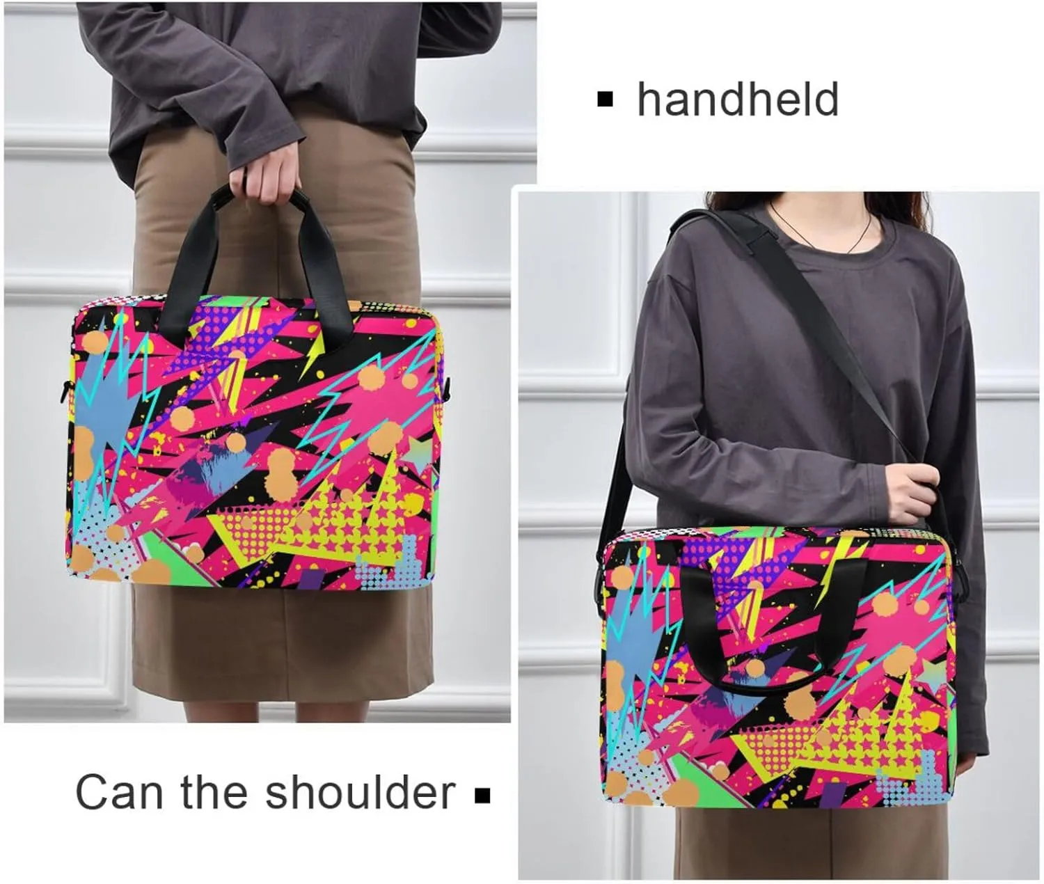 16 inch Laptop Bag Messenger Shoulder Bag for Laptop or Tablet Sleek Durable & Non-Slip Multicolor 1
