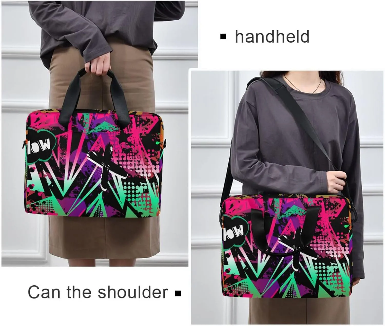 16 inch Laptop Bag Messenger Shoulder Bag for Laptop or Tablet Sleek Durable & Non-Slip Multicolor 1
