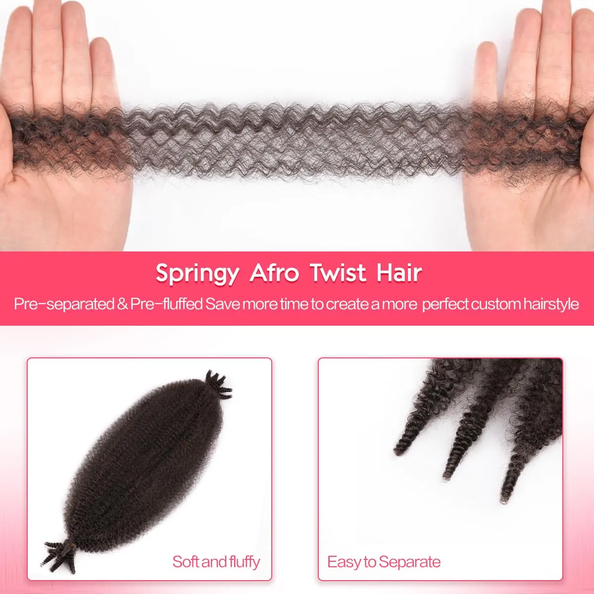 18 Inch Marley Twist Braiding Hair 8 Packs Cuban Twist Hair for Black Women Kinky Twist Hair Extensions(18 Inch,8Pack,#4)