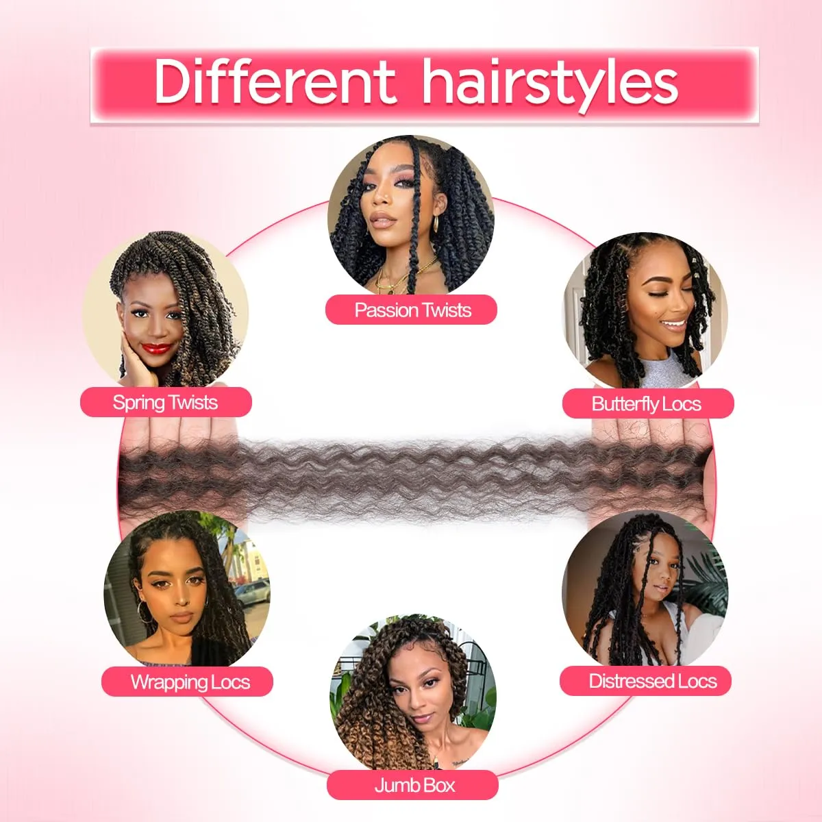 18 Inch Marley Twist Braiding Hair 8 Packs Cuban Twist Hair for Black Women Kinky Twist Hair Extensions(18 Inch,8Pack,#4)
