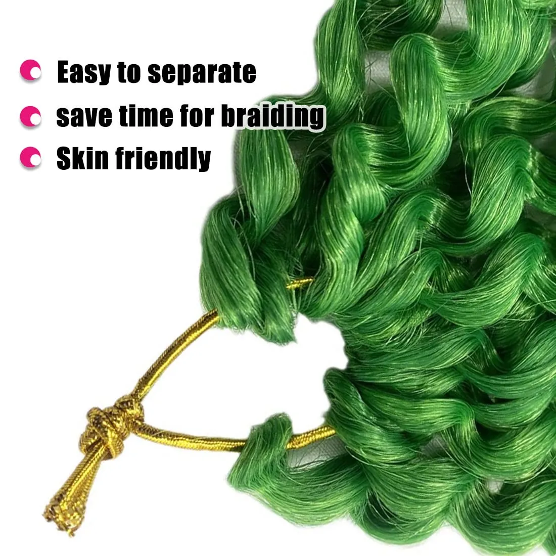 18Inch Passion Twist Hair 6Packs Passion Twist Crochet Hair Water Wave Crochet Hair (18Inch Pack of 6), Green) …