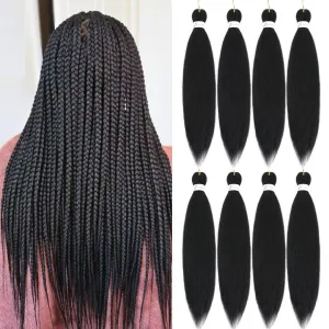 1b Braiding Hair - 20INCH 8 Packs Natural Black Synthetic Extensions (#1b, 8Packs, 20inch)