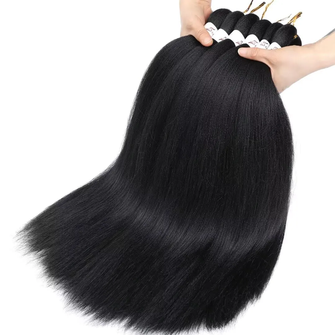 1b Braiding Hair - 20INCH 8 Packs Natural Black Synthetic Extensions (#1b, 8Packs, 20inch)
