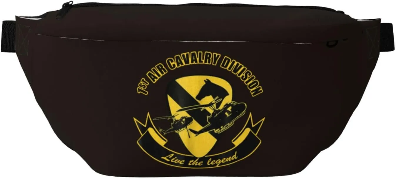 1st Air Cavalry Division - Live The Legend Waist Pack Crossbody Fanny Pack Large Waist Bag Men Women Belt Bag For Running Walking Traveling