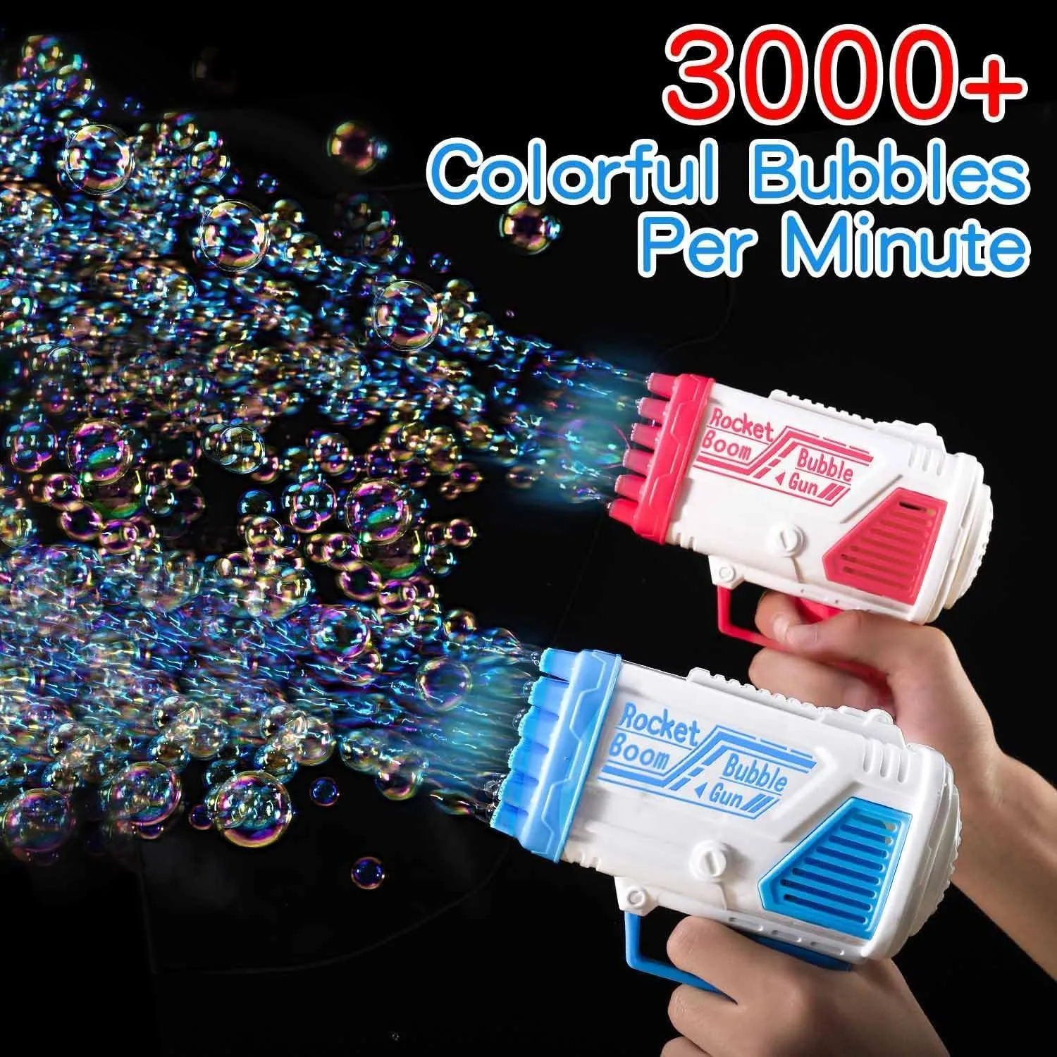 2 Pack Bubble Gun Machine for Kids Outdoor Indoor Automatic Toys Summer Birthday Gifts for 3 4 5 6 7 8   Years Old Toddlers Girls Boys Wedding Party Pink & Blue