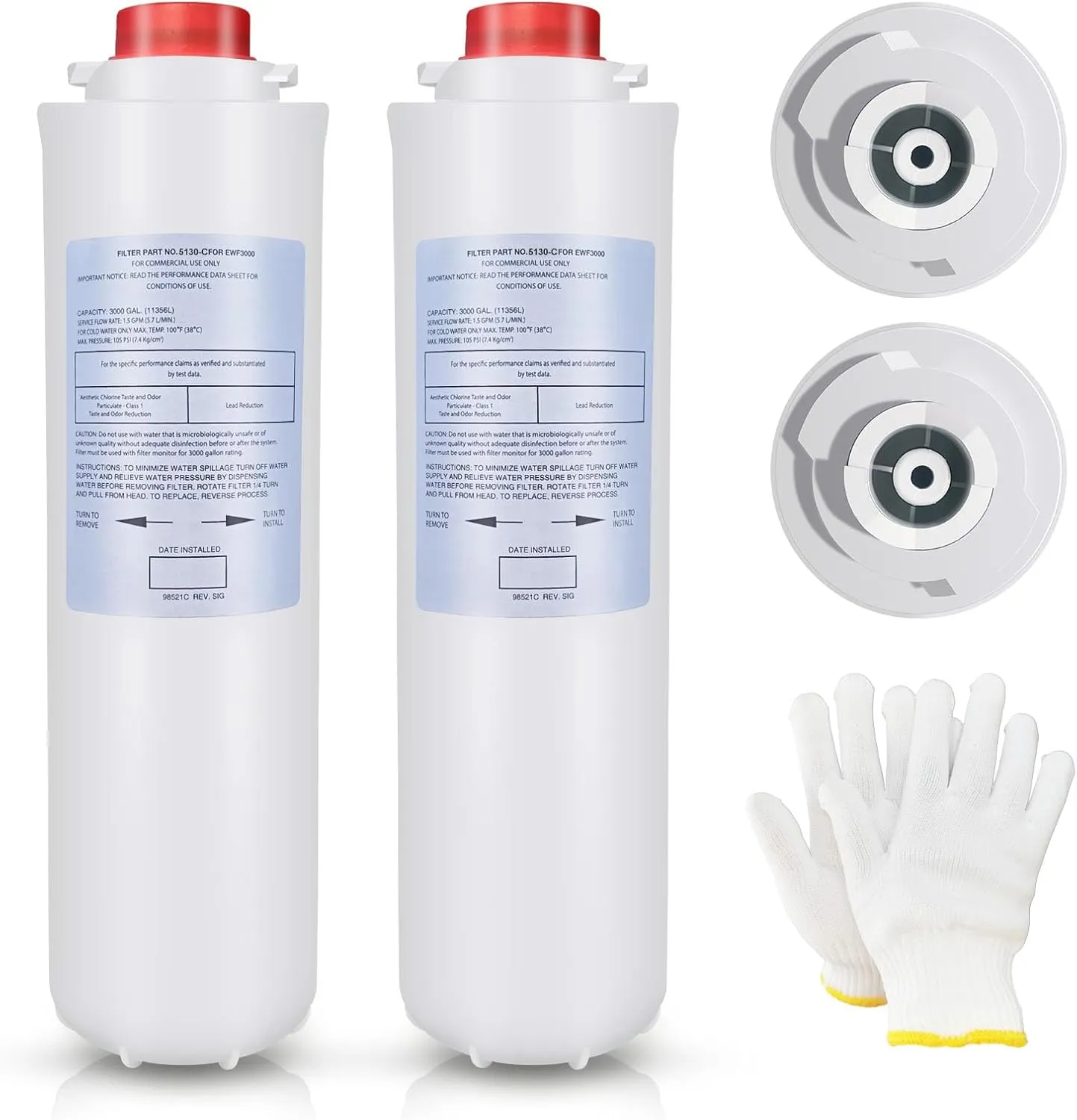 2 Packs Water Filter Replacement for Elkay 51300-C, Filters Compatible with Elkay EZH2O Bottle Filling Stations (No Chip)