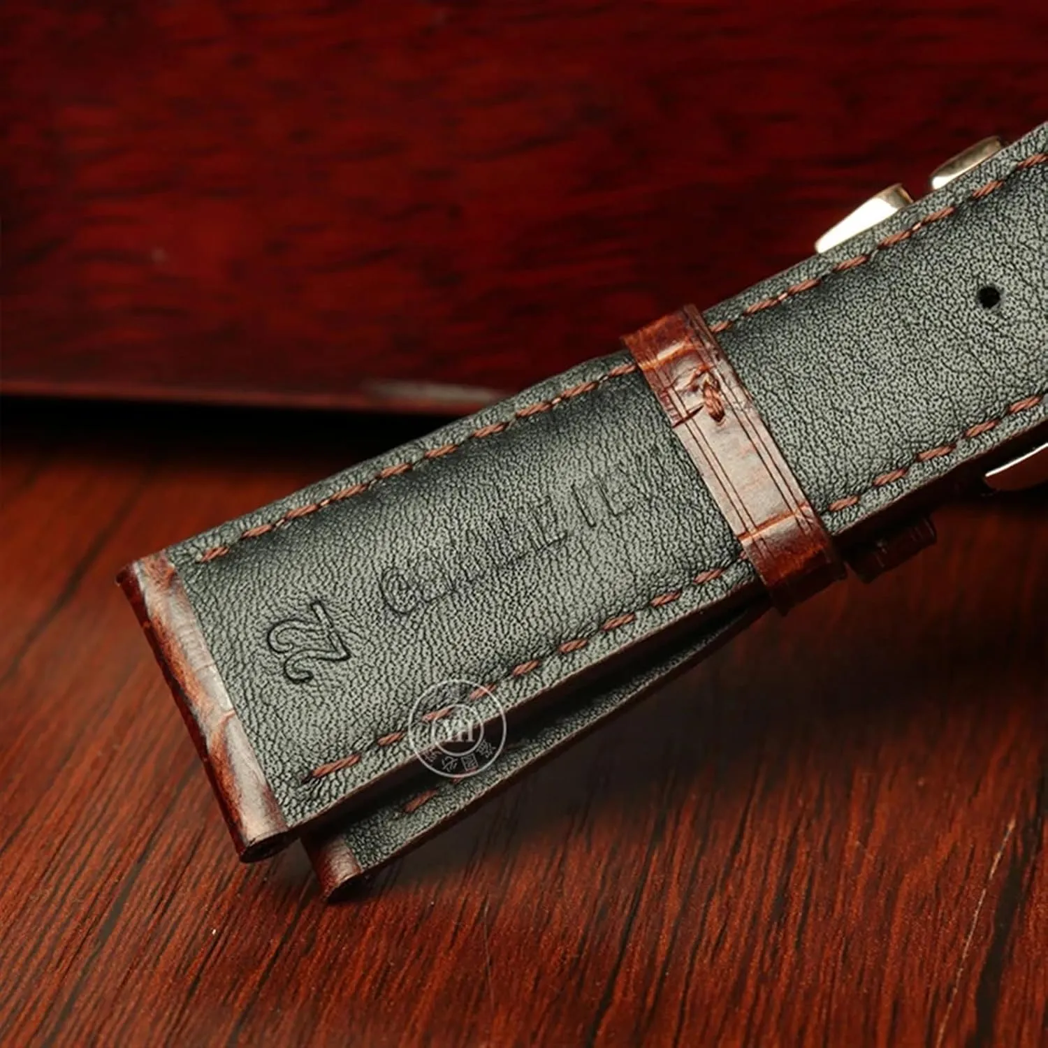 20mm 21mm 22mm Cowhide Leather Watch Band Replacement for IWC Portugieser Porotfino Family PILOT'S Watches Strap Folding Buckle