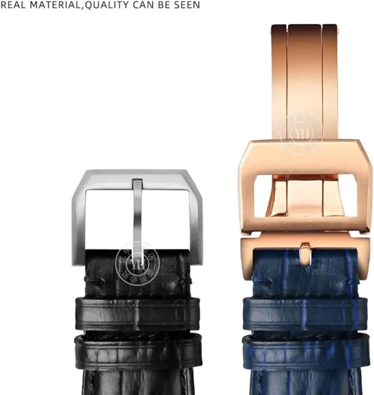 20mm 21mm 22mm Cowhide Leather Watch Band Replacement for IWC Portugieser Porotfino Family PILOT'S Watches Strap Folding Buckle