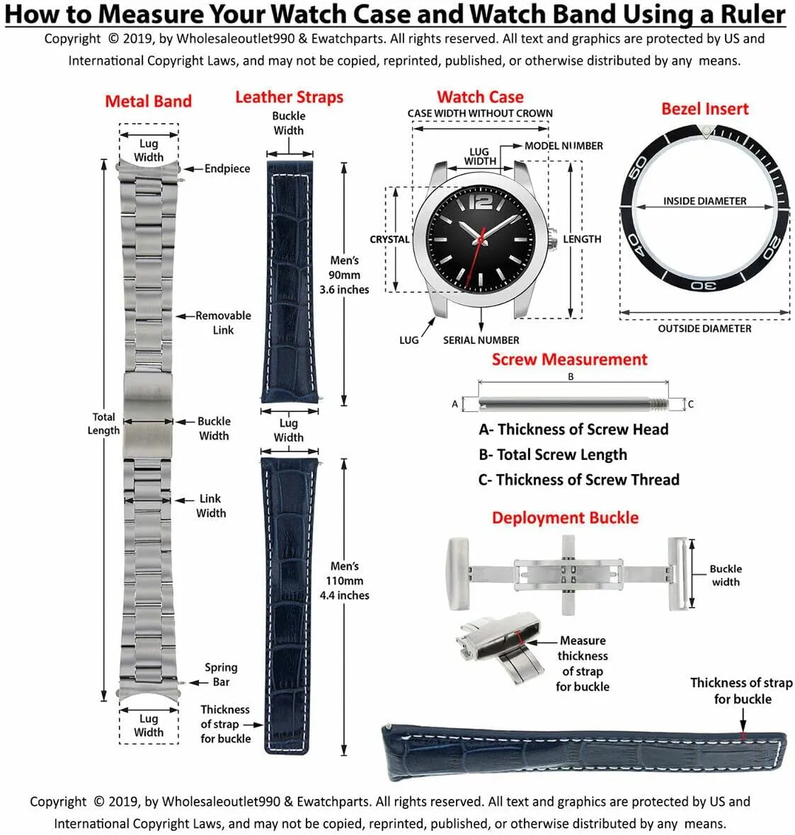 20mm Leather Watch Band Strap Compatible with Rolex Daytona 16518, 16519 Matte Finish