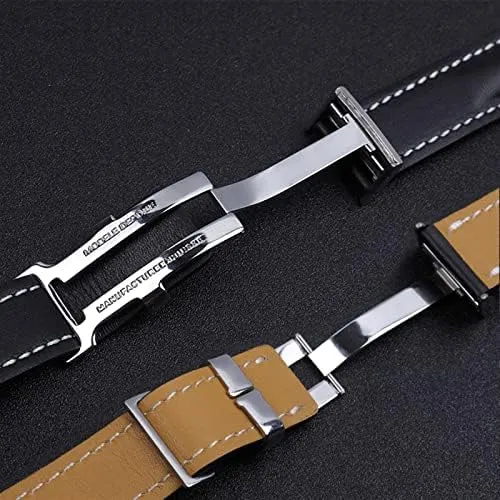 22/24mm Fit for Breitling Strap Italy Genuine Leather Watch Band Premier B01 Colt Chronograph Avenger Aviator 8 316L Buckle