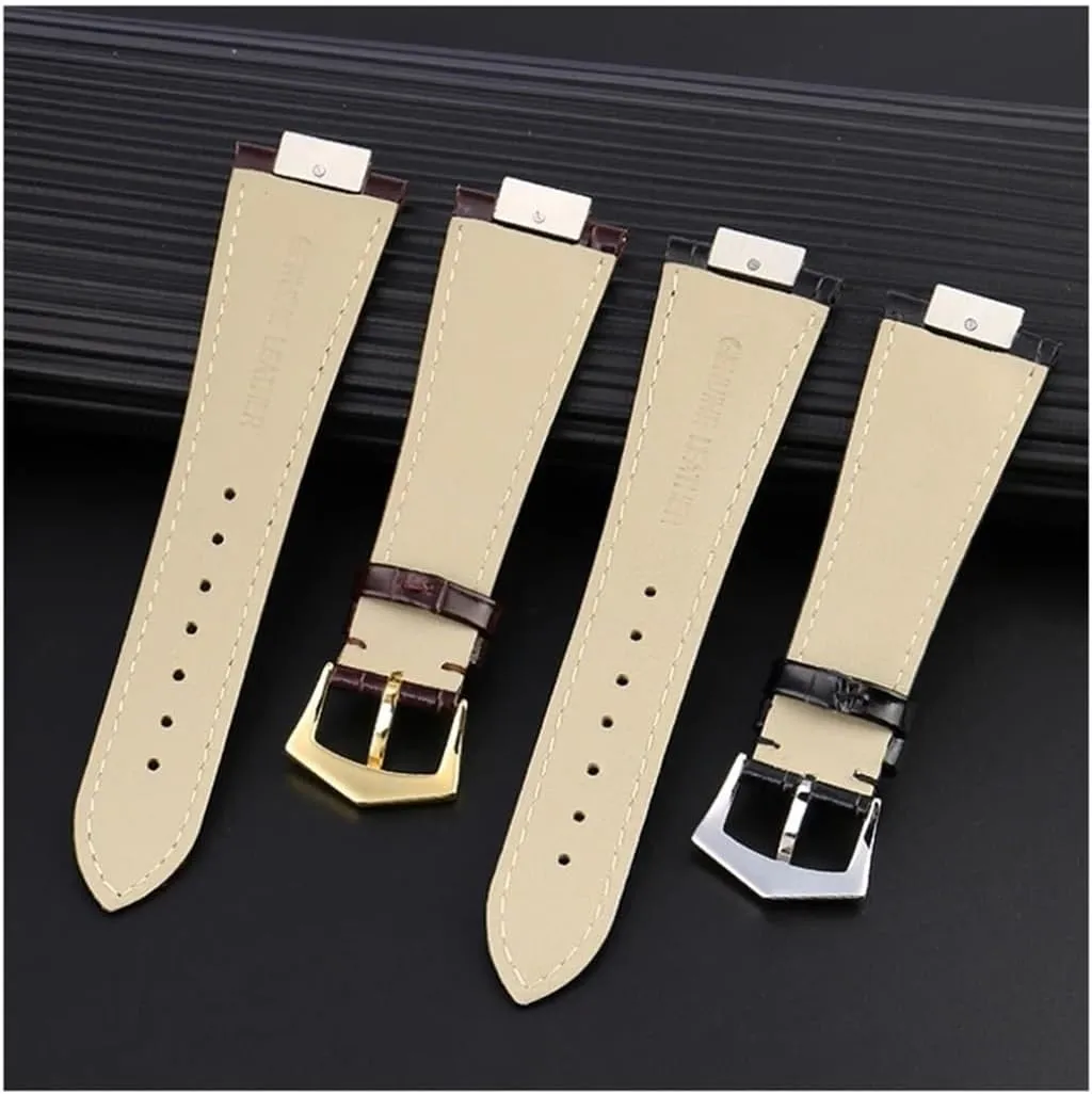 25X13mm Notch Genuine Leather Watch Strap   Connector Fit For Patek Philippe Nautilus 5711 5726 5712g Watchband Wristband Bracelet