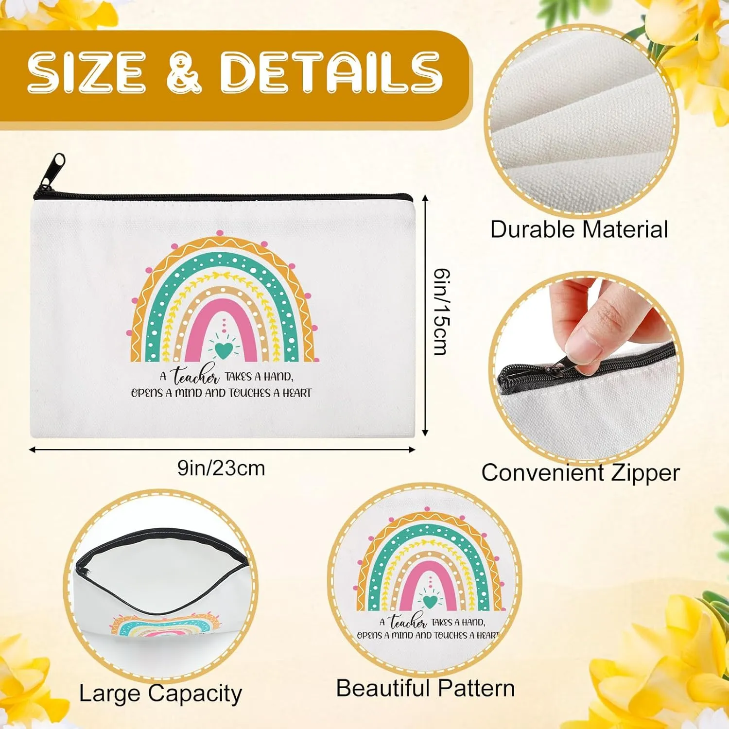 28 Pcs Teacher Appreciation Gifts If You Can Read This Teacher Socks 14 Style Teacher Makeup Bags for Graduation Teachers Day(Rainbow,Coral Fleece)