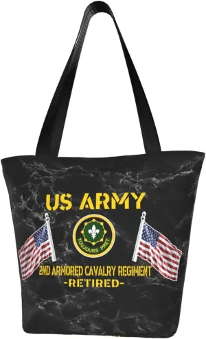 2nd Armored Cavalry Regiment Retired Fashion Shoulder Bag Large Capacity For Man Or Woman