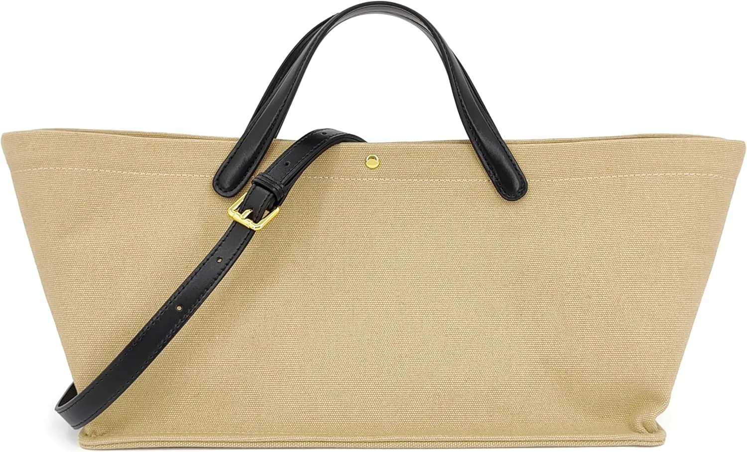 2Pcs Set, Large Leather/Canvas Tote Bag for Women, Casual Designer Detachable Crossbody Shoulder Bag,Top Handle Purse