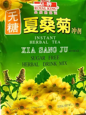 3 Packs Royal king, Xia Sang Ju Mulberry Chrysanthemum Sugar Free Herbal Tea 30 Sachet