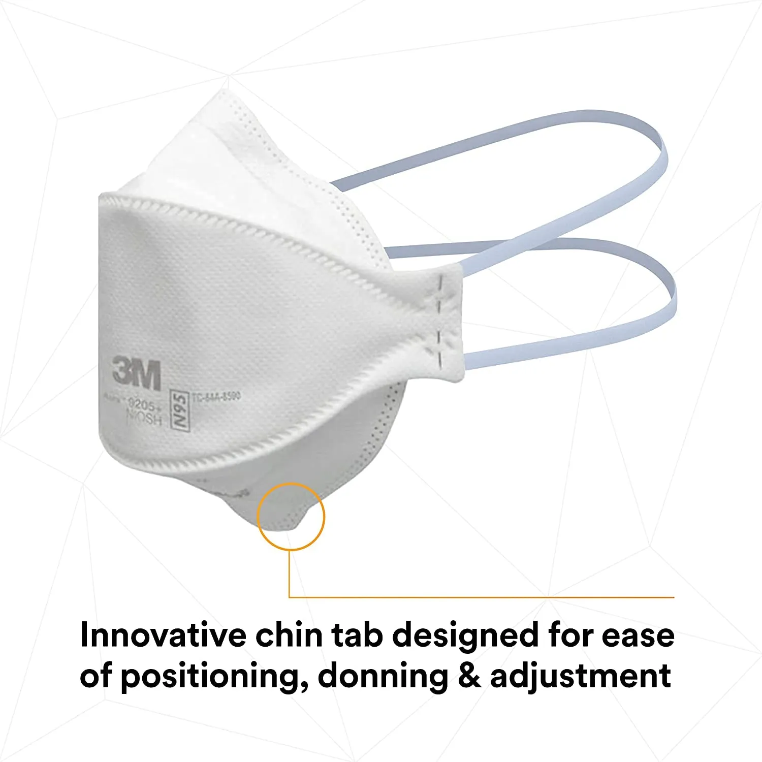 3M Aura Particulate Respirator 9205 , N95, Pack of 20 Disposable Respirators, Individually Wrapped, 3 Panel Flat Fold Design Allows for Facial Movements, Comfortable, NIOSH Approved, Smoke
