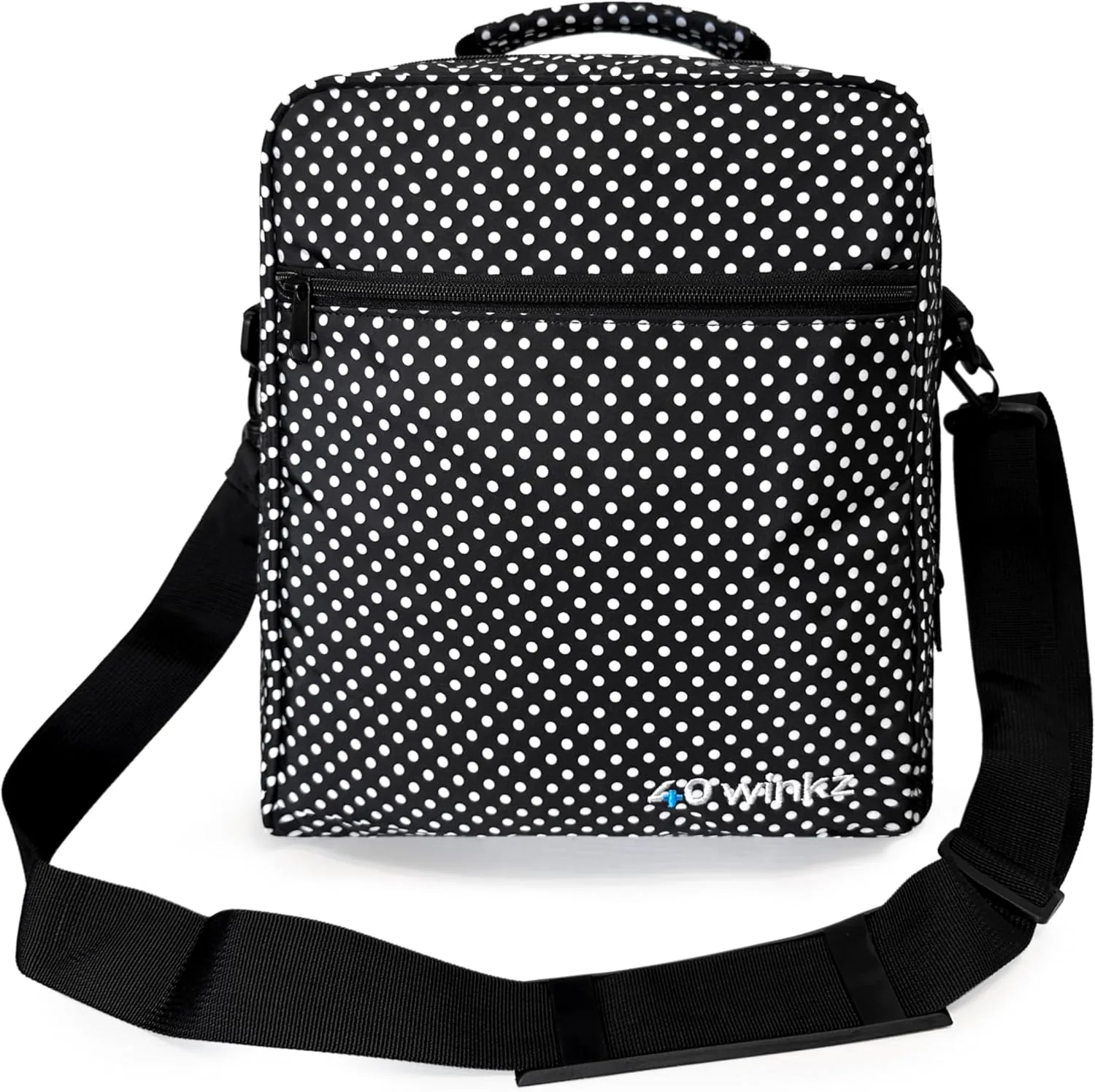 40Winkz USA CPAP Travel Bag, CPAP carry bag for various CPAP’s compatible with, Airsense 10, Airsense 11, Dreamstation & more. Attaches to luggage & travel compliant (Black white)