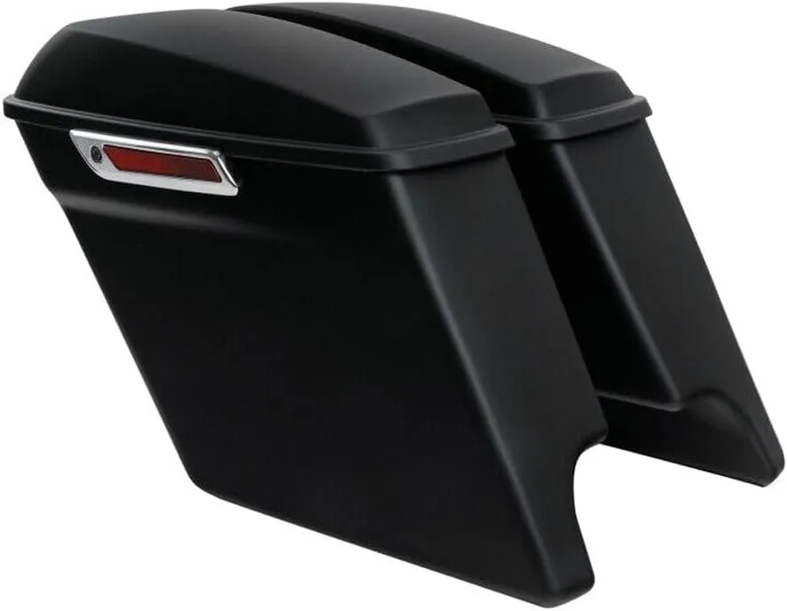 5" Extended Stretched Saddle Bags Matte Black