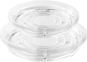 60 Pack Clear Plant Saucers for Indoors (4 6 Inch) Flower Pot Saucers for Potted Plants Plate Set Plant Trays for Indoors No Holes Plants Saucer Trays for Pots Drip Tray Plastic Tray for Succulent