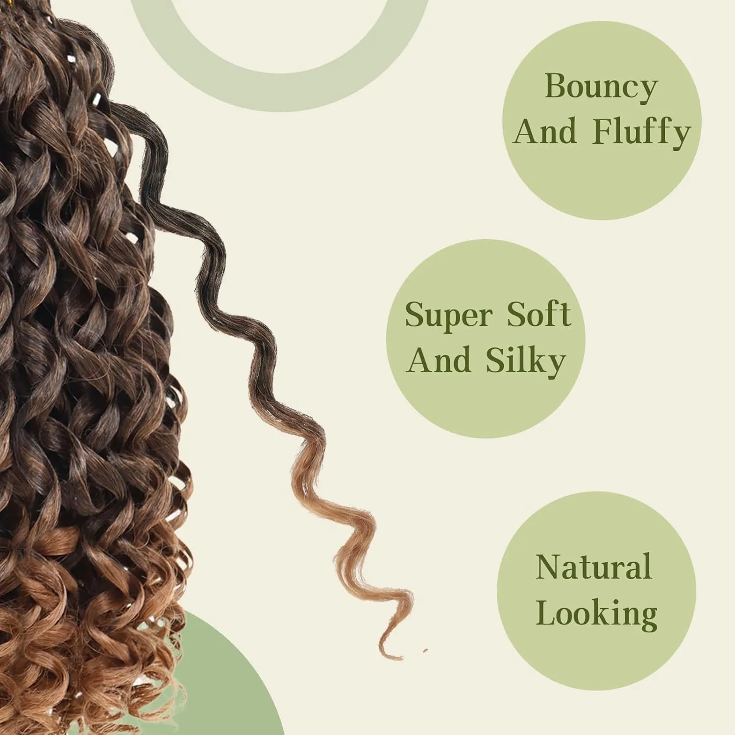 7 Packs Curly Crochet Hair for Black Women 10 Inch GOGO Curl Deep Ocean Water Wave Crochet Hair Synthetic Bohemian Beach Curl Crochet Braids Braiding Hair (10 inch, T30)