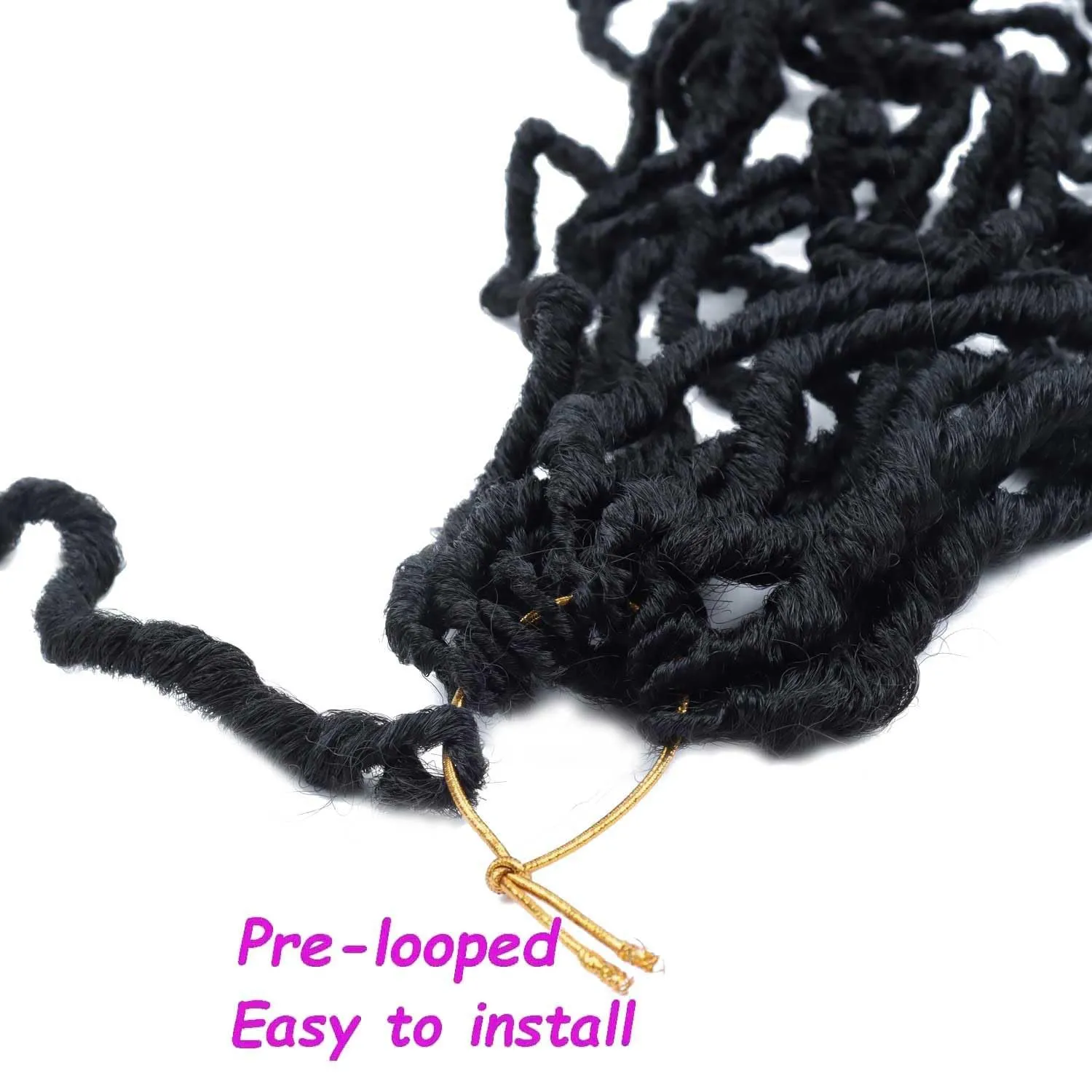 8 Packs Soft Locs 24 Inch Faux Locs Crochet Hair for Butterfly Locs Distressed Locs Crochet Hair for Women (24 Inch(Pack of 8), 1B)