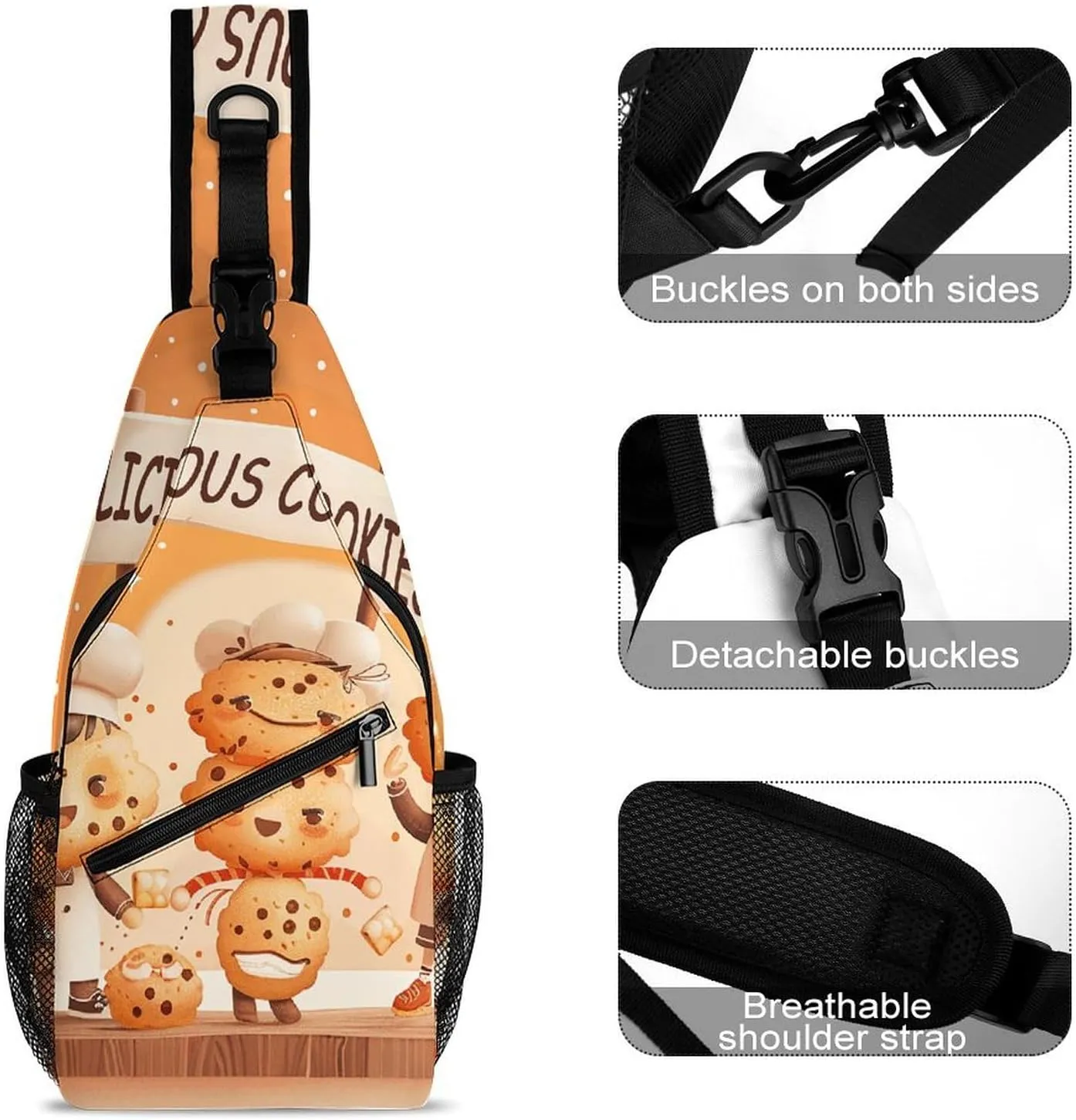 A Range of Sea Creatures Sling Bag Crossbody Bags Cross Body Bag Fanny Packs Chest Bags Sling Purses for Travel