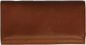 ABLE Clothing Debre Leather Wallet for Women, Slim, Sleek,Multipurpose Large Wallet with Storage for Cards, Cash, Chequebook, Passports, Journal (Whiskey)