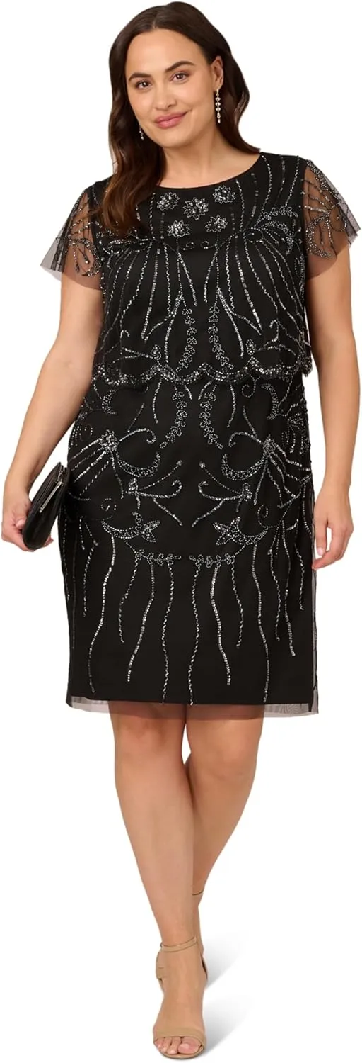 Adrianna Papell Women's Beaded Cocktail Dress