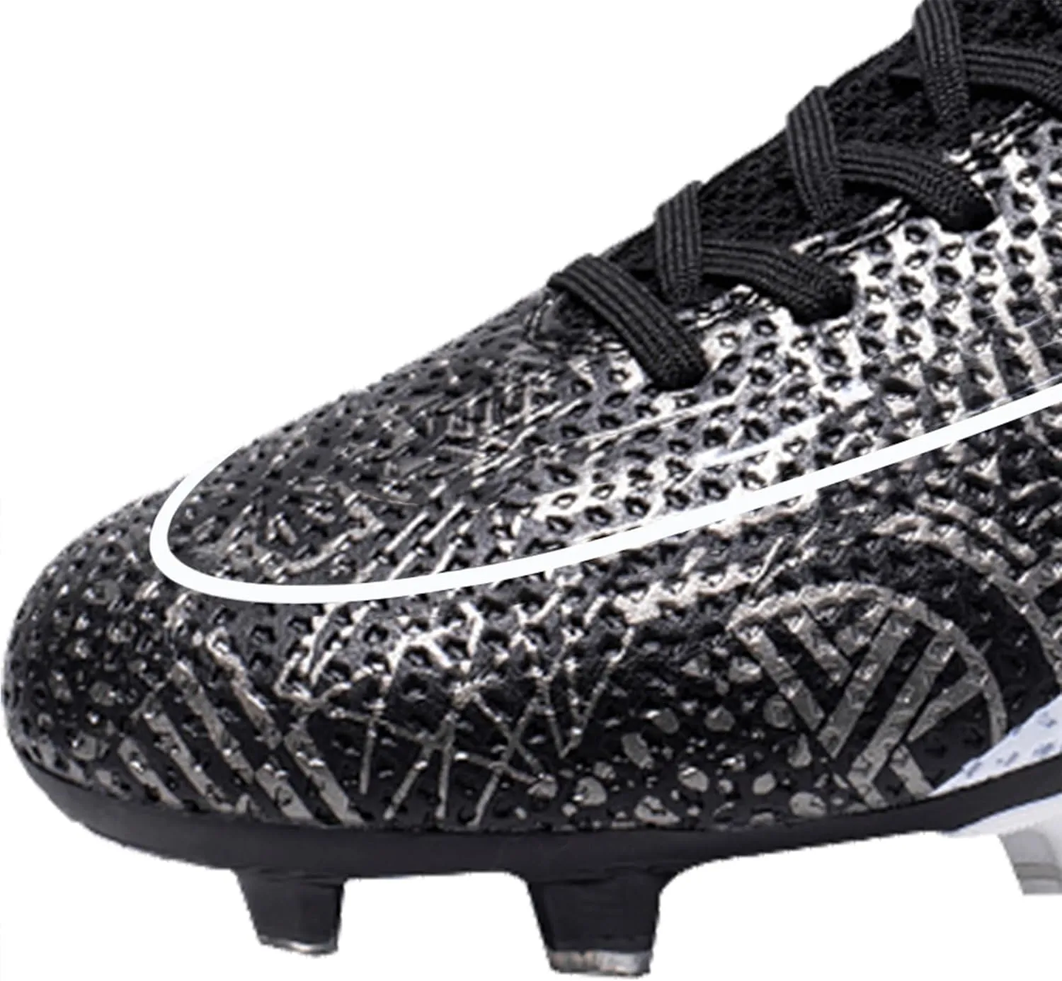 Adult Soccer Cleats Men-High-Tops Slip-On Lace Up Football Shoes for Youth Soccer Shoes Indoor Outdoor AG FG