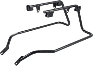 Advanblack Black Saddlebag Conversion Bracket Work with OEM Exhaust Fit for Motorcycle Harley M8 Low Rider S/ST