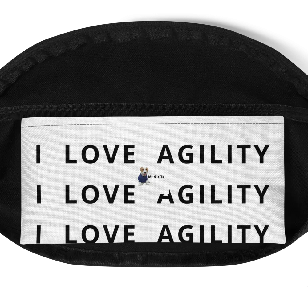 Agility in Heart Fanny Pack-White