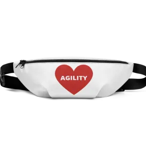 Agility in Heart Fanny Pack-White