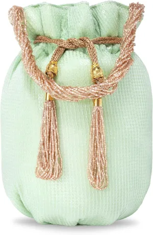Aheli Indian Potli Bags Gift for Women Evening Bag Clutch Ethnic Bride Purse with Drawstring