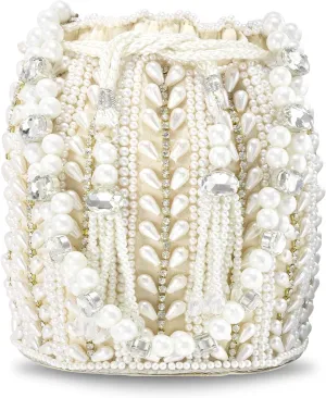 Aheli Potli Bags Gift for Women Evening Bag Clutch Ethnic Bride Purse with Drawstring