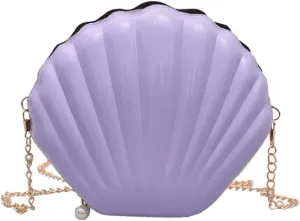 AIBEARTY Cute Seashell Shape Crossbody Purse Small Shoulder Bag with Chain for Women Little Girls