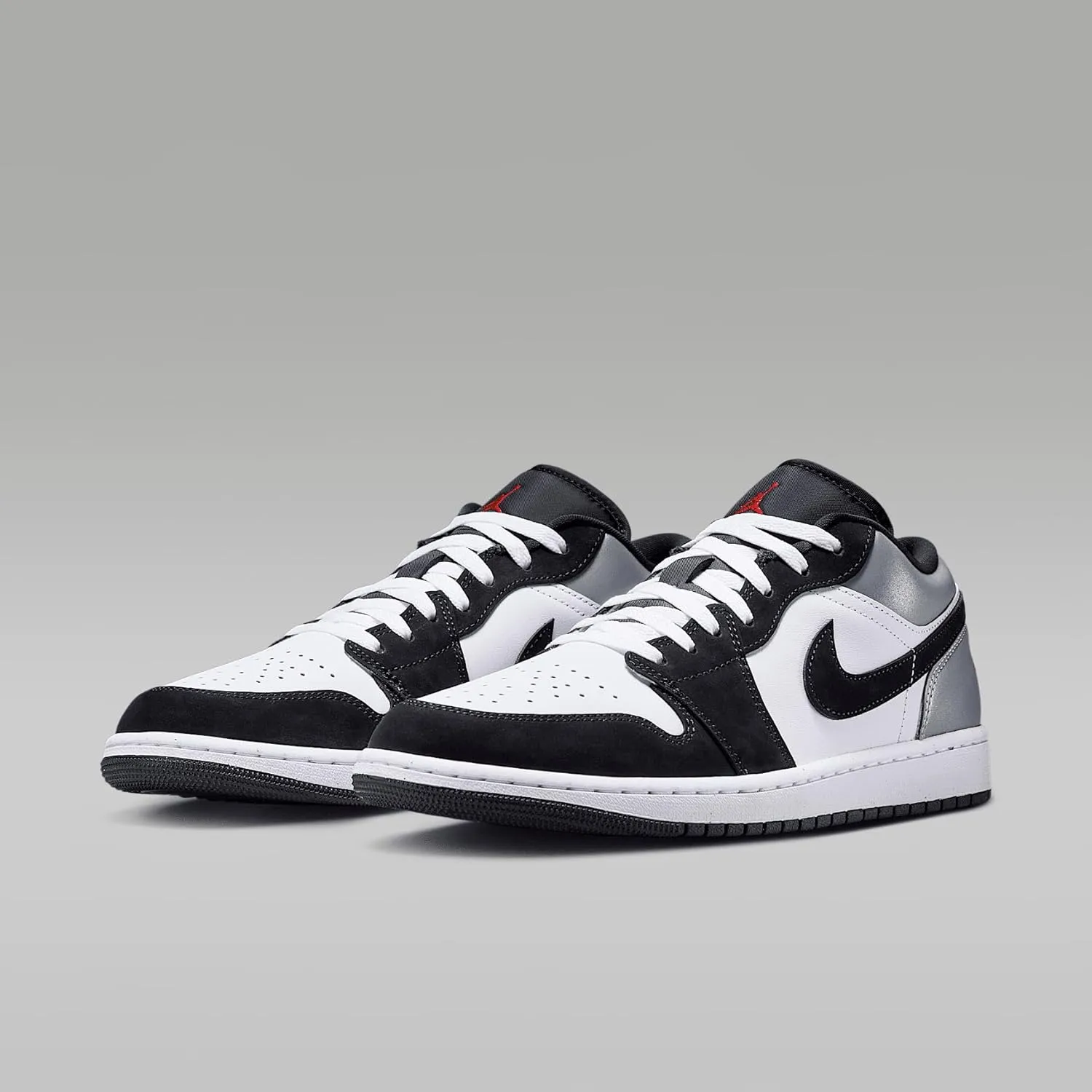 Air Jordan 1 Low SE Men's Shoes (HF3148-106, White/Black/Matte Silver/Fire Red)
