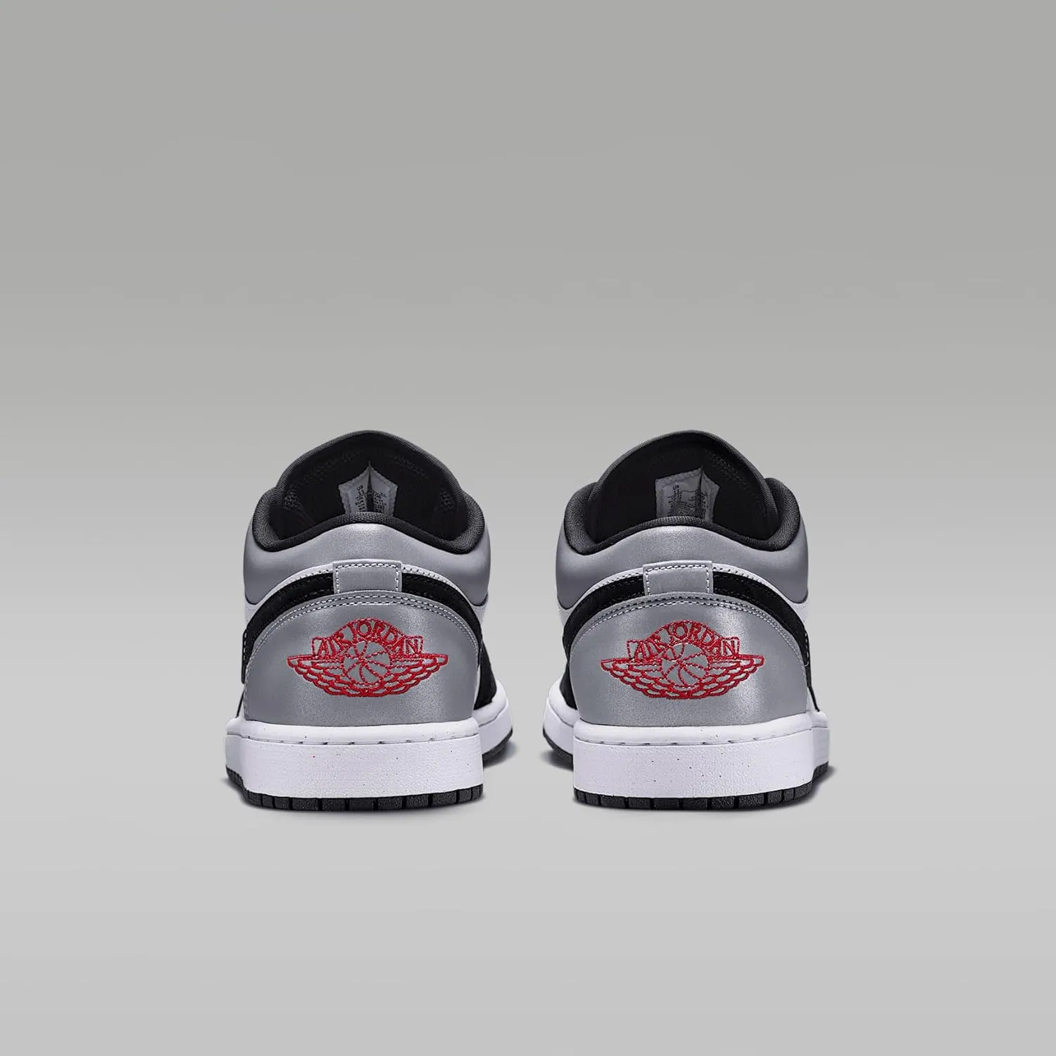 Air Jordan 1 Low SE Men's Shoes (HF3148-106, White/Black/Matte Silver/Fire Red)