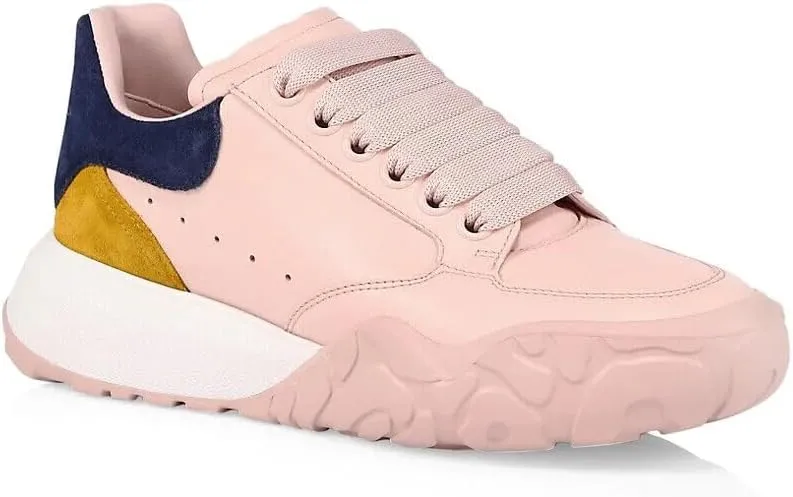 Alexander McQueen Multi Court Colorblock Leather Sneakers 41