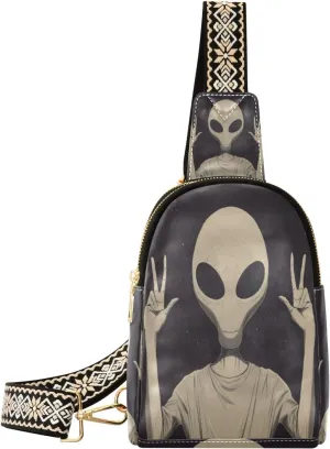 Alien Small Sling Bag For Women with Adjustable Strap Lightweight Chest Bag Fashion Waist Packs