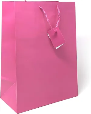 allgala Gift Bags, 12 Pack 17x12x4 Inch X-Large Fuchsia Color Gift Bags with Handles for Birthday, Wedding, Party Supplies, Baby Shower, Holidays, Chirstmas