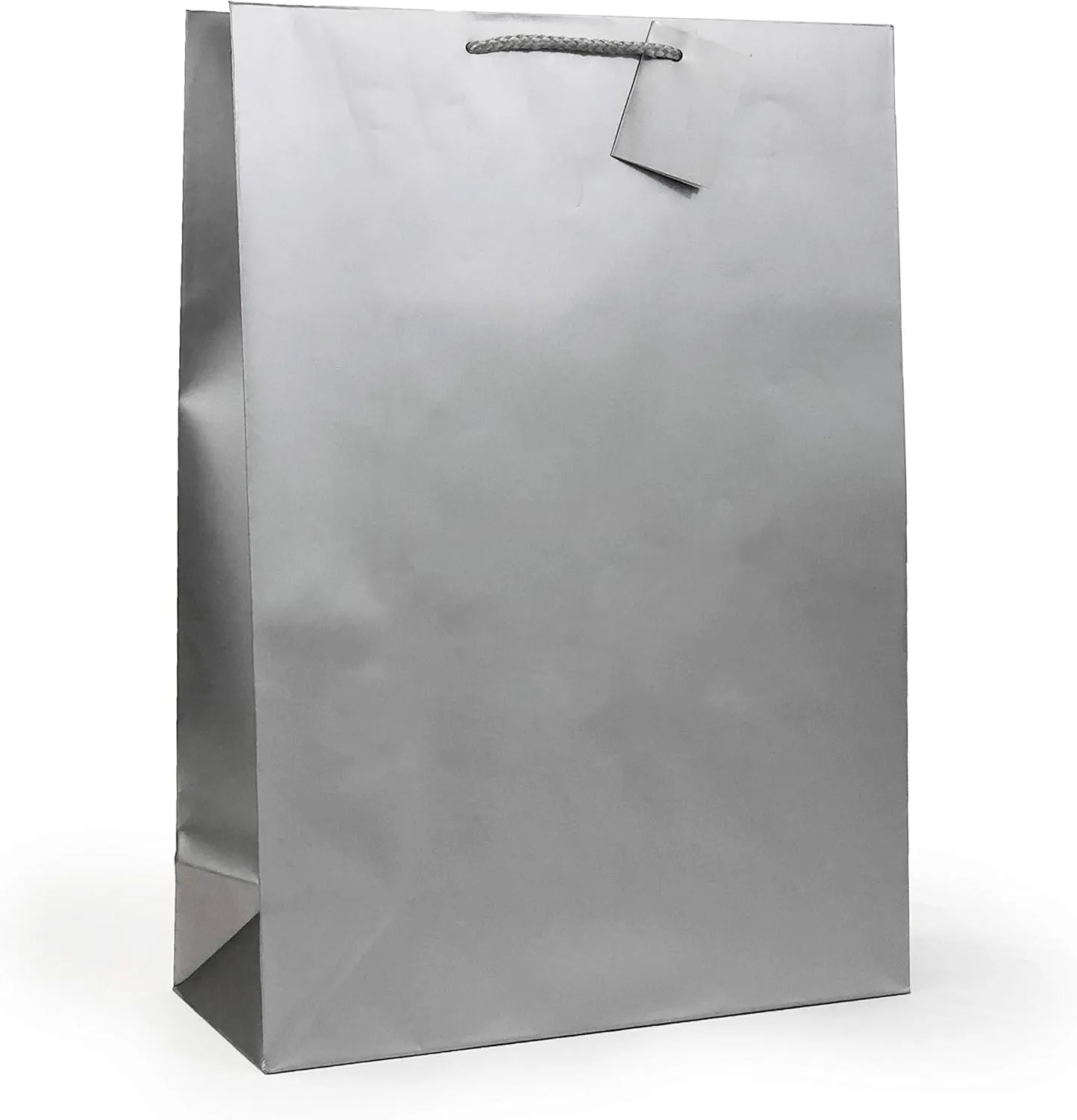 allgala Gift Bags, 12 Pack 17x12x4 Inch X-Large Silver Color Gift Bags with Handles for Birthday, Wedding, Party Supplies, Baby Shower, Holidays, Chirstmas