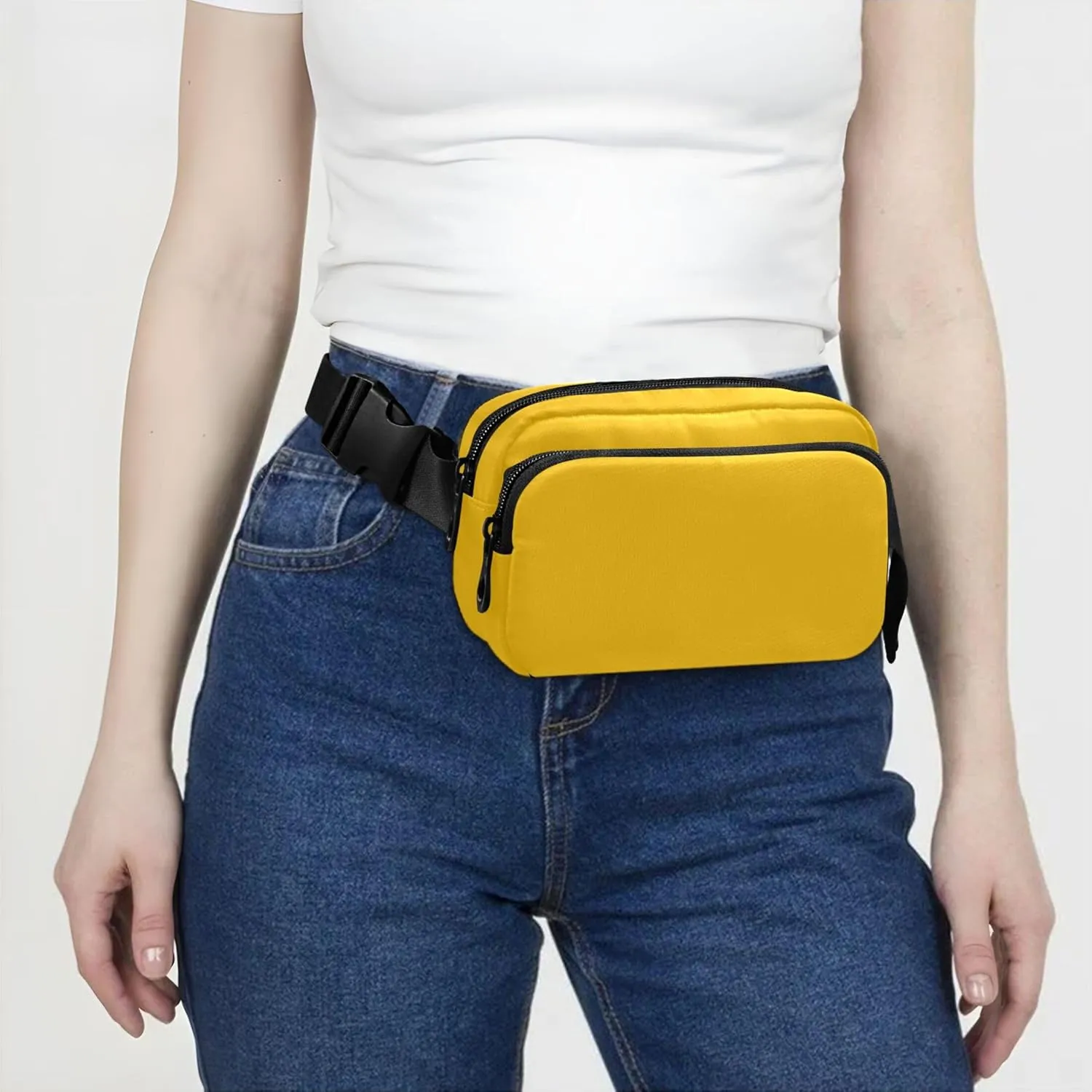 Amber Orange Waterproof Women Fanny Pack Belt Bag Hip Pouch Colorful Waist Pouch for Women