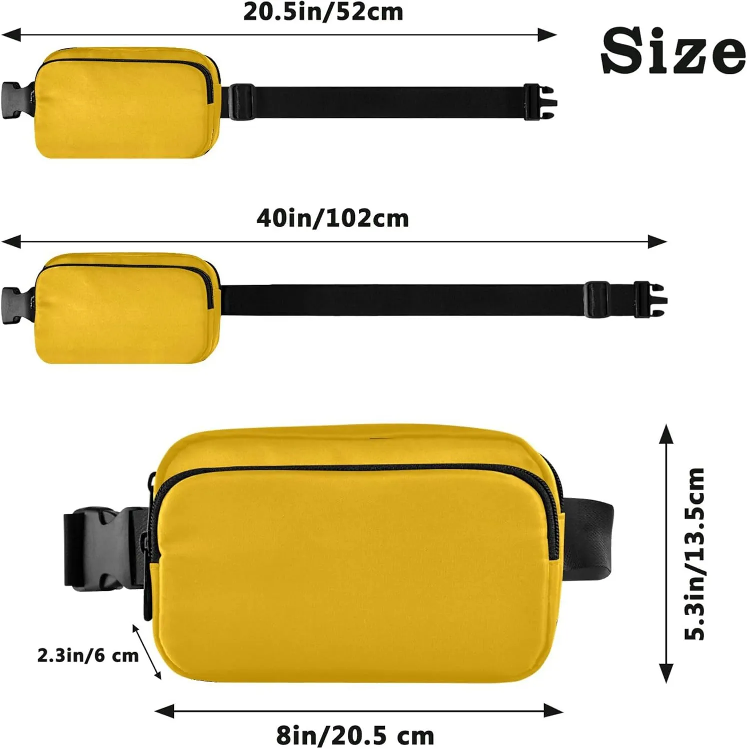 Amber Orange Waterproof Women Fanny Pack Belt Bag Hip Pouch Colorful Waist Pouch for Women