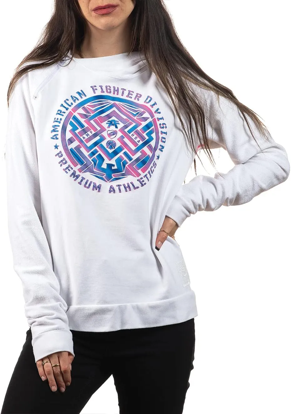 American Fighter Hoodie & Sweatshirt for Women. Pullover Hoodies for Women